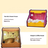 Nouveau Nid pour Chat en Feutre Semi-fermé Rectangulaire – Lit pour Chat Universel Quatre Saisons, Confortable et Compact pour un Sommeil Optimal des Chats