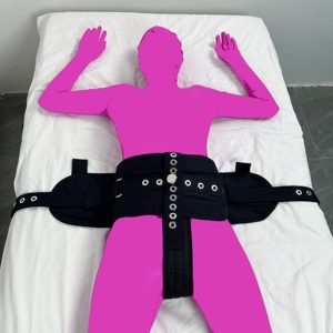<span class=keywords><strong>Bondage</strong></span> Cintura <span class=keywords><strong>Restraint</strong></span> Belt BDSM Belly Strap Fechadura Magnética para Cama <span class=keywords><strong>Restraint</strong></span> Asilo Paciente Maníaco Cosplay Sexo Arnês Abdômen - Product Image 1