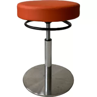 Tabouret de bar pivotant réglable en cuir PU avec rotation à 360 degrés pour bar à domicile et usage au bureau, design moderne