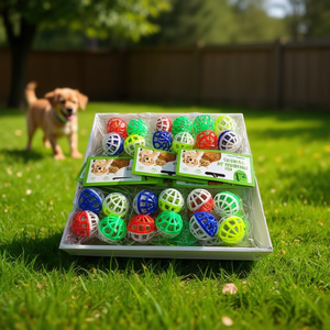 Grid Ball Dog Toy 12Pcs Colorful Pet Plaything For Dogs - Product Image 2