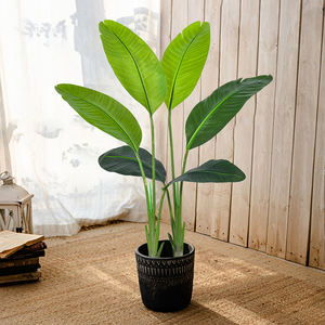 Arbre artificiel en plastique, bananier paradis, 4 pieds, écologique, durable, plante en <span class=keywords><strong>pot</strong></span>, décoration intérieure et extérieure <span class=keywords><strong>pour</strong></span> la maison et l'hôtel - Product Image 2