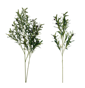 <span class=keywords><strong>Tige</strong></span> de verdure artificielle de luxe écologique, longue, vert olive, 95 cm, avec olives noires, pour arrangements floraux, vases de maison et tables de cérémonie - Product Image 1