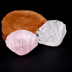 Wholesale Natural Crystal <strong>Shell</strong> <strong>Ornaments</strong> Rose Quartz Stone Hand Carved Crystal Sea <strong>Shell</strong> for Decoration - Product Image 4