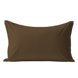 Pillowcase 100% Cotton Brown Italian Size 50x80cm - Product Image 3