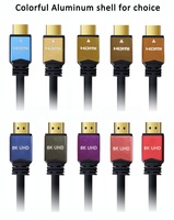 Câble blindé tressé mâle-mâle haute vitesse 48 Gbit/s en cuivre nu pour PS4, compatible 8K