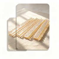 Support de Mahjong Portable et Durable en Acrylique Doré de 20 Pouces, Écologique, Étanche, avec Règle de Rangée et Haute Transparence – Accessoires de Mahjong