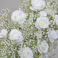 Bruidsboog bloemenkrans kunstmatige hortensia roos baby's adem zijde plastic bloemen ceremonie achtergrond elegant vintage