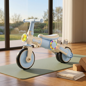 Triciclo per Bambini <span class=keywords><strong>1</strong></span>-6 Anni, Monopattino Bilanciato con Musica e Luci LED, Bicicletta Giocattolo a Tre Ruote in Plastica - Product Image 1
