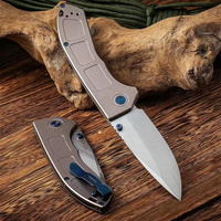 Cuchillo Plegable Profesional Personalizado 748 para Campismo, Senderismo y Uso Diario (EDC) con Mango de Aleación de Aluminio Resistente para Pesca y Uso en el Bolsillo