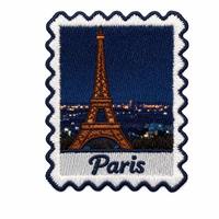 Patch brodé personnalisé en chenille écologique, motif Statue de la Liberté, skyline de New York, fleur, alphabet, pour veste, sac à dos, chapeau