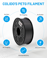 Filament PETG CoLiDo Direct d'Entrepôt International pour Imprimantes 3D, Haute Résistance, Diamètre de Précision 1,75 mm (+/- 0,03 mm)