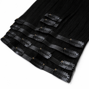 <span class=keywords><strong>Extensiones</strong></span> <span class=keywords><strong>de</strong></span> <span class=keywords><strong>Cabello</strong></span> Clip-In PU Negras Premium, Lisas, Fácil DIY, Volumen y Largo Instantáneos - Product Image 4