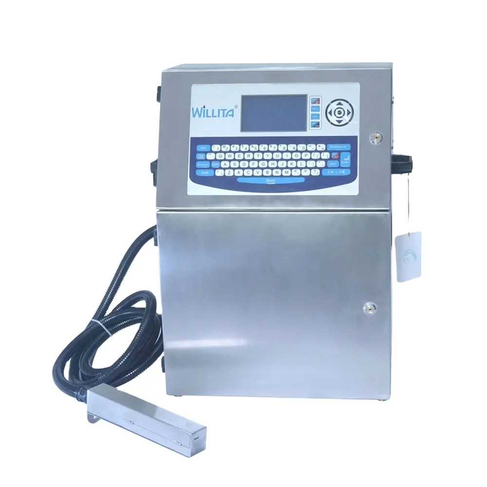 Impresora de inyección de tinta Cij de un solo color industrial automática Máquina de codificación de fecha de caducidad en línea Marcado para la venta