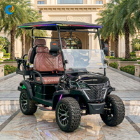Chariot utilitaire tout-terrain 4x4 48V pas cher, véhicule électrique pliable professionnel pour ferme, propriété, complexe hôtelier, chariot de golf