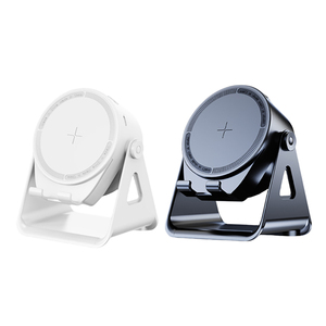Support de téléphone de bureau flexible 2-en-1 avec chargeur sans fil et haut-parleur, idéal pour le streaming en direct, rotation à 300 degrés - Product Image 1