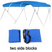 Bimini en polyester 600D durable de qualité marine avec deux blocs latéraux pour bateau Taud bimini imperméable et résistant aux UV