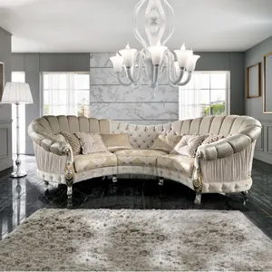 顶级品质欧洲风格现代布艺软沙发家庭角落客厅家具沙发