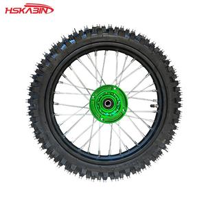 Off-road <b>motorcycle</b> 60/100-14 inch aluminum CNC hub core 80/100-12 inch front and rear <b>wheels</b> and tires - Product Image 3