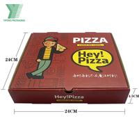 Boîte d'emballage rigide pour pizza, personnalisée, haut de gamme, gaufrée, de qualité alimentaire, imperméable, écologique, en carton ondulé, durable, pour emporter