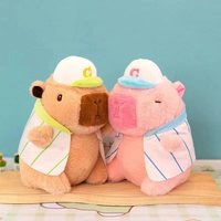 Peluche Capybara à Capuche Douillette de 8 Pouces, Fabrication Personnalisée, Jouets en Peluche Rembourrés en Coton PP, Jouets en Peluche de Noël pour Machine à Pinces
