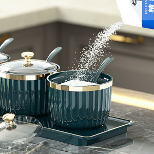 Rongda Spice Jar Set 3Pc With Lids And Spoons For <b>Kitchen</b> <b>Storage</b> - Product Image 4