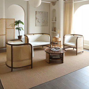 Factory Supply Hotel Commercial Couch Living Room <b>Sofas</b> <b>Rattan</b> Wedding Lounge Set Wooden - Product Image 6