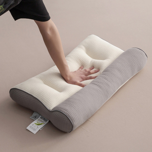 Soybean Fiber Cervical <b>Pillow</b> Concave Shape Support <b>Neck</b> Sleep Single Size Eco Friendly Cotton Cover - Product Image 2