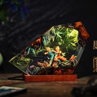 Ornement lumineux créatif en résine pour Halloween, figurine décorative, cadeau d'usine