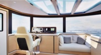 Cruiser de pêche sportive de luxe de 76 pieds Style Battle-Axe Yacht en fibre de verre Moteur marin intérieur à large vue intégré PVC soudé
