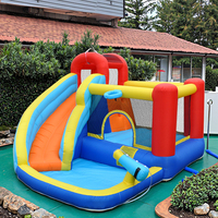 Château gonflable multifonctionnel pour enfants, toboggan aquatique, matériau Oxford, installation facile, capacité 3 personnes, gonflables