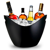 Seau à glace personnalisé nouveau design personnalisé pour les fêtes avec poignées grands seaux à glace seau à bière