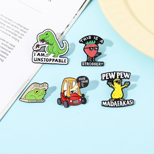 Broches personnalisées mignonnes en forme de grenouille de dessin animé, épingles émaillées 'Let's Get This Bread', badges de revers en métal plaqué, bijoux amusants en forme d'animaux, cadeau pour enfants - Product Image 1