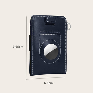 Portefeuille fin en cuir de qualité supérieure <span class=keywords><strong>Boman</strong></span>/OEM Fashion Minibook avec logo personnalisé, porte-carte AirTag, fermeture ouverte, RFID, pour hommes - Product Image 4
