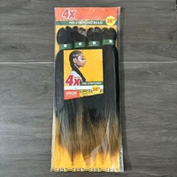 Prix d'usine 38" 4X Cheveux à tresser Yaki pré-étirés, Cheveux à tresser Jumbo, Extensions à tresser naturelles, Cheveux à tresser Ez