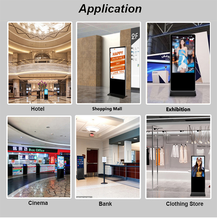 69.3inch Free Standing Digital Signage Indoor Ultra-thin LCD Full Screen