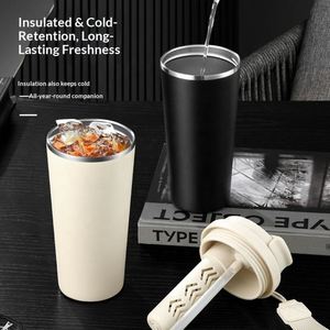 Customized Wide Mouth 600ml/20oz Stainless Steel <b>Double</b> <b>Wall</b> Thermos with Handle Thermal Insulated Coffee Mug - Product Image 2