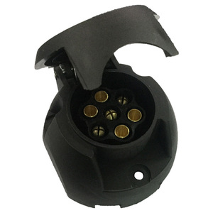 Prise de remorque 7 broches de style européen ES1701 en plastique, indice de protection IP44, tension 12 V, pour caravane et remorque - Product Image 3