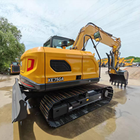 Harga Bagus Excavator Kecil 7.5T XE75D dengan Bucket 0.3m³ dan Breaker untuk Pekerjaan Pemindahan Tanah dan Konstruksi Kota, Hemat Energi