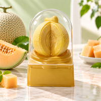 Transparante PET plastic verpakkingsschaal voor 3D fruit-ijs met op maat bedrukte papieren hoes en diverse designs