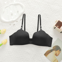 Soutien-gorge sans fil léger et sexy avec bretelles réglables et fermeture dorsale, lingerie féminine confortable et respirante en nylon