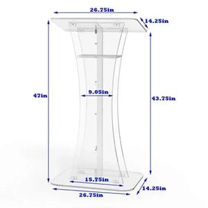Bục giảng nhà thờ hiện đại cao cấp bằng acrylic trong suốt, bục giảng acrylic trong suốt, nội thất văn phòng - Product Image 6