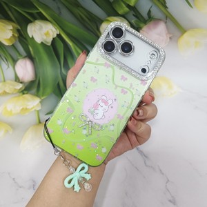 <span class=keywords><strong>Funda</strong></span> de Teléfono con Diseño de Conejito de Dibujos Animados para <span class=keywords><strong>iPhone</strong></span> 17 Pro Max 16 15 14 13 12 <span class=keywords><strong>11</strong></span>, Diseño Brillante con Diamantes de Imitación, Lazo y <span class=keywords><strong>Colgante</strong></span> para Cámara, para Chicas - Product Image 5