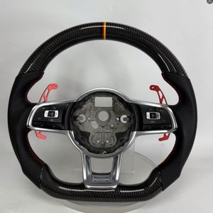 พวงมาลัยคาร์บอนไฟเบอร์แบบสปอร์ตสำหรับรถยนต์ Volkswagen <span class=keywords><strong>VW</strong></span> Golf 7 Golf 7.5 MK7 MK7.5 GTI GTD GTE R ขายส่ง - Product Image 6