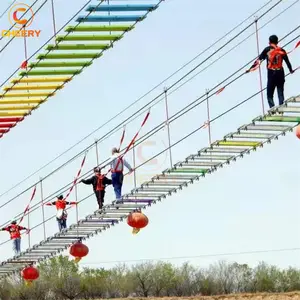 Andere Pretpark Producten Outdoor Speeltuinen Adventure Park Spannende Sky Rides Suspension Bridge
