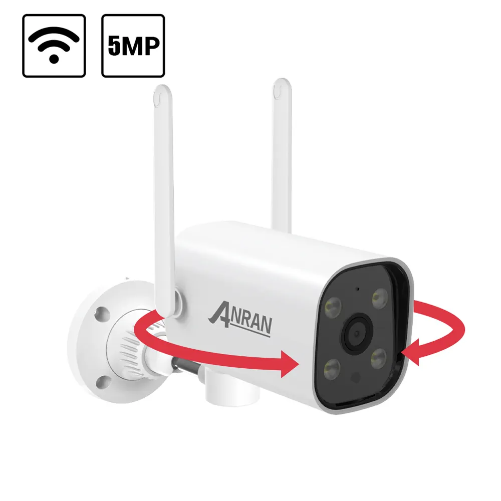ANRAN Best Quality HD Wifi Network ip Bullet Camera Full Color 5MP PTZ Camera Surveillance Security System Outdoor