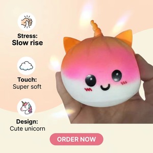 Peluche Licorne Violette Géante, Douce et Moelleuse, à Rebond Lent, Jouet Anti-Stress en Forme d'Aliment pour Enfants, Unisexe, Vente en Gros - Product Image 5