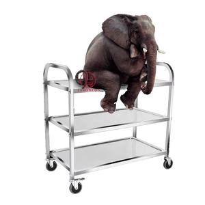 รถเข็นสแตนเลสมีล้อและมือจับอุปกรณ์ครัวเชิงพาณิชย์สำหรับโรงแรมและร้านอาหาร - Product Image 6