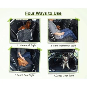 Funda de asiento de coche para perros de viaje al aire libre para coches SUV asiento trasero impermeable para mascotas cubierta de asiento trasero de coche hamaca antideslizante duradera para perros - Product Image 4