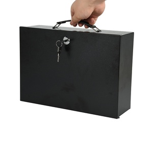 Document Safety <b>Box</b> Home Small Waterproof Fireproof Chest A4 File Safe <b>Box</b> Personal <b>Lock</b> <b>Box</b> - Product Image 3