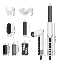 8 en 1 brosse à air chaud Styler sèche-cheveux ensemble 1400W professionnel ionique haute vitesse outil de coiffure multifonctionnel